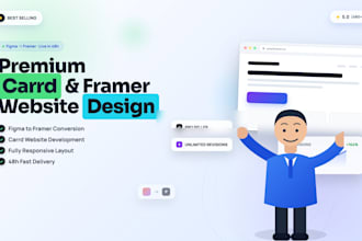 carrd co landing page, carrd wesite design, figma to framer website development