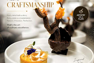 design luxury restaurant, fine dining and cafe social media posts