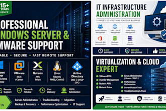 provide windows server and active directory administration