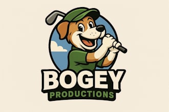 create awesome dog golf logo within two days