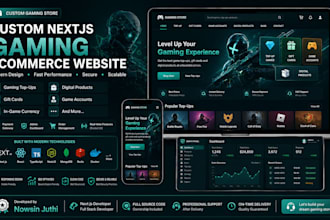 build a custom nextjs gaming ecommerce website
