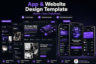 design modern uiux for website, mobile app, dashboard and landing page