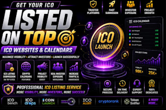 submit your ico to top ico listing websites and crypto calendars