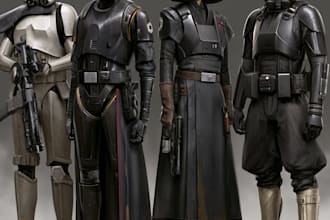 create star wars and sci fi illustration