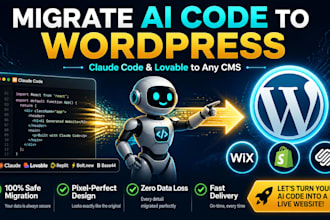 migrate claude code or claude ai website to wordpress wix shopify squarespace