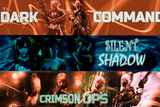 design professional gaming banner, esports logo