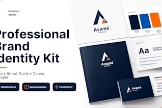 design a professional brand identity kit in canva