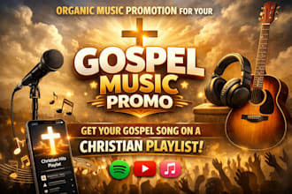 do organic music promotion for your gospel music on a christian playlist
