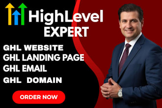 setup ghl domain, create ghl email campaign, gohighlevel website design