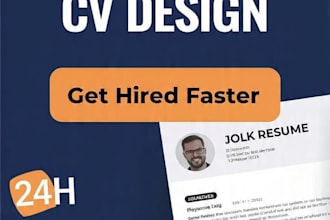 design ats CV and resume for job and call center