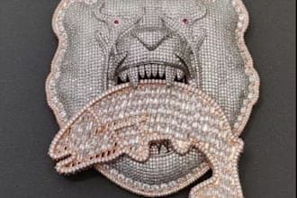 design custom iced out lion pendant,fish pendant, jewelry cad model for 3d print