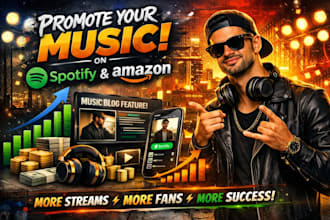 do spotify promotion, amazon promotion, music blog, spotify streams growth