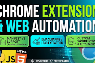 build custom browser extension and web scraper