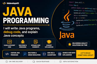 write java programs, debug code, and explain java concepts