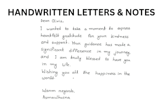 do neat handwriting for your letters, recipes or quotes