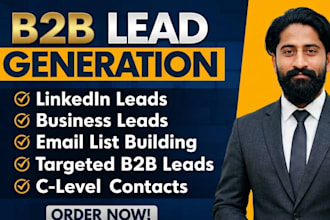 b2b lead generation, email list building, contact list building