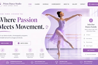 build squarespace dance studio website choreography website ballet school site