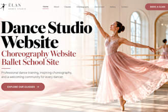 build squarespace dance studio website choreography website ballet school site