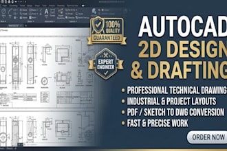 convert PDF, image or sketch to autocad 2d drawing and floor plan