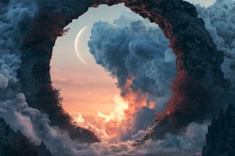 design a dreamy surreal or fantasy music cover