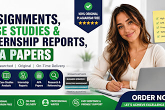 help you write assignments, case studies and internship reports, apa papers