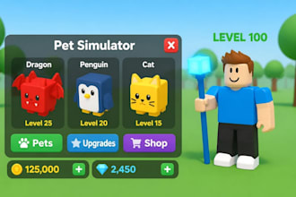 develop full roblox games, roleplay maps, pet simulators and custom scripts