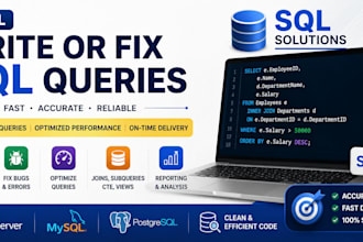 write, fix, and optimize sql queries for your database