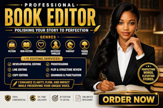 line edit, copy edit, and proofread your manuscript