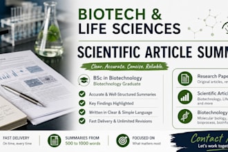 summarize biotechnology and life science research articles