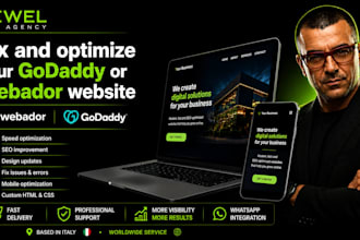 fix and optimize your godaddy or webador website