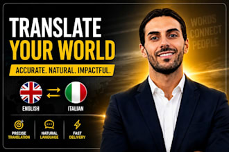 deliver flawless english to italian translation as a native
