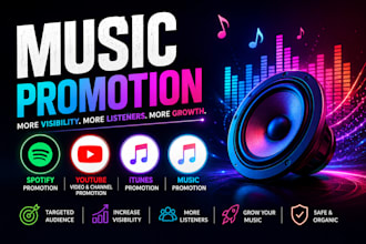 spotify music promotion youtube video itunes music channel promotion