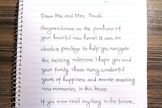 handwrite notes, letters and documents