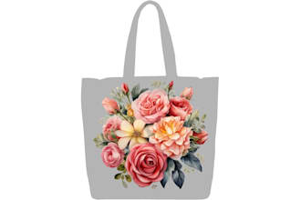 design custom tote bag, shopping bag and print ready bag design
