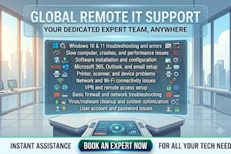 provide remote IT support and windows troubleshooting