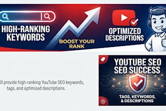 do professional youtube SEO, tags, and video description