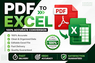 convert PDF to excel professionally