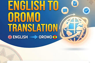be your professional english to oromo translator