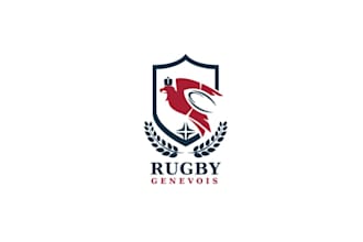 create premium custom logo to represent the future of rugby