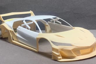 do realistic car body kit model for 3d printing, game, and product visualisation