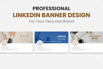 design professional linkedin banner and optimize headline