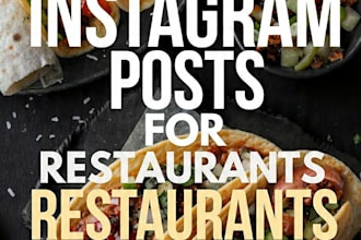 design instagram posts and menus for your restaurant