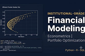 build financial models,  portfolio optimization using python