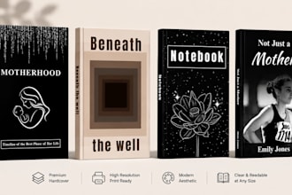 design printable journals, workbook, planners, calendar, book covers