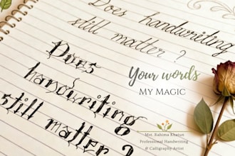 handwrite your notes and documents in beautiful cursive