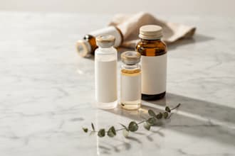 do peptide vial label, product label design, supplement packaging and 3d mockup