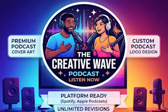 do podcast logo design and cover art for you