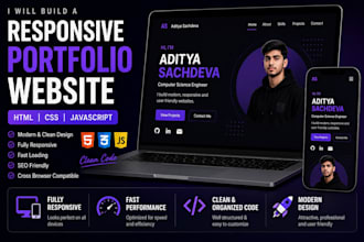 build a modern responsive portfolio website