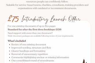 review and improve your sop, process guide or business document
