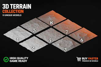 create high quality game ready 3d terrain models